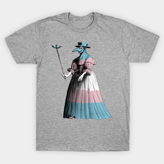 Trans Lady Plague Doctor (antique) T-Shirt by AlexTal